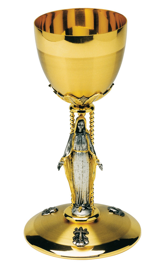 Catholic goods and religious supplies Chalices Twotone Marian