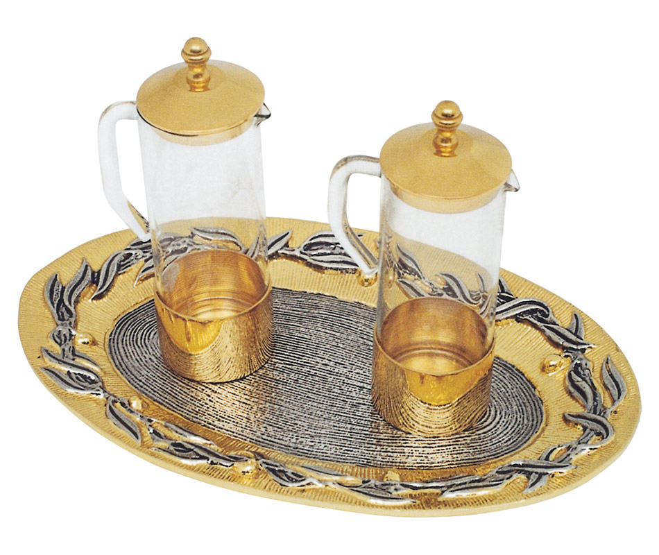 Catholic goods and religious supplies Cruets Cruet with deers